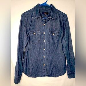 Talbots Denim Button Up Size 12